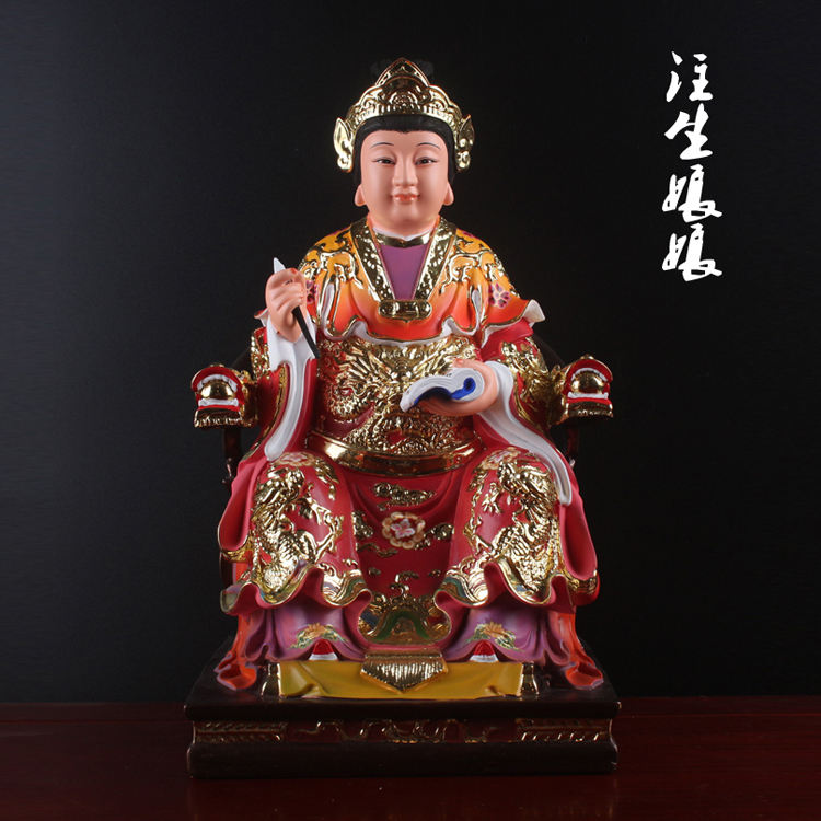 注生娘娘像送子娘娘临水夫人陈靖姑佛像天仙圣母顺天圣母神像摆件