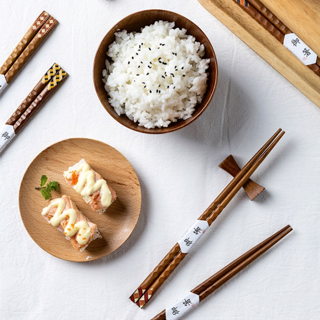 日式手工木头筷子尖头家用精品精致高端实木奢华一人一筷抗菌防霉
