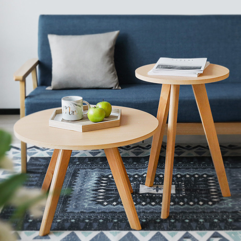 小桌子 迷你 圆形_卧室桌子小茶几简约迷你咖啡桌简易圆形实木北欧边