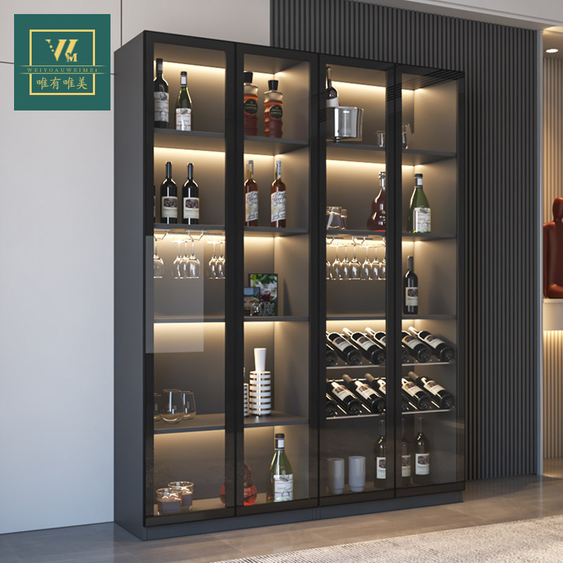 酒柜现代简约客厅靠墙酒柜置物架展示柜家用轻奢餐边柜餐厅柜子