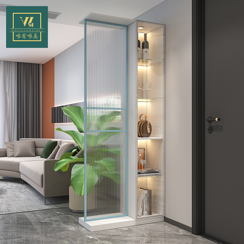 玻璃屏风隔断玄关柜