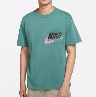 Nike/耐克 夏季透气男子时尚休闲运动纯棉短袖T恤DJ1344-100-361