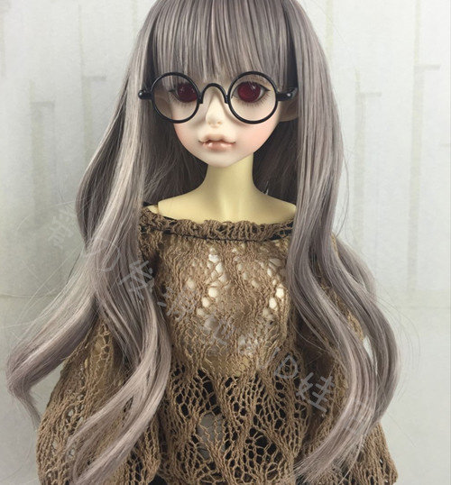 款卷娃小辫子刘海混色娃娃假发人偶sdbjdga66bjd娃娃