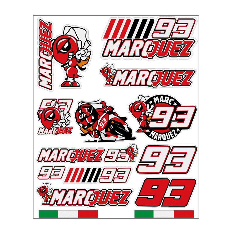 特价踏板摩托车改装 贴纸_摩托车反光贴花93马奎斯46防水机车贴画踏板