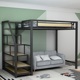 多功能小户型高架床省空间楼阁式床单身公寓铁艺床简约高低上层床