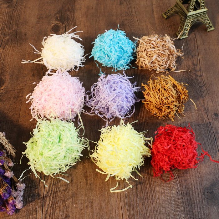 单拍不发货 浪漫拉菲草礼物铺垫装饰环保碎纸礼物盒糖盒搭配_不打折