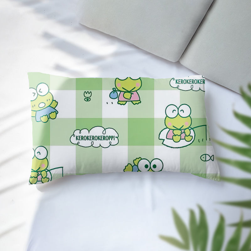 绿色大眼青蛙枕套卡通儿童小枕套30x50 40x60 48x74cm单人枕头套
