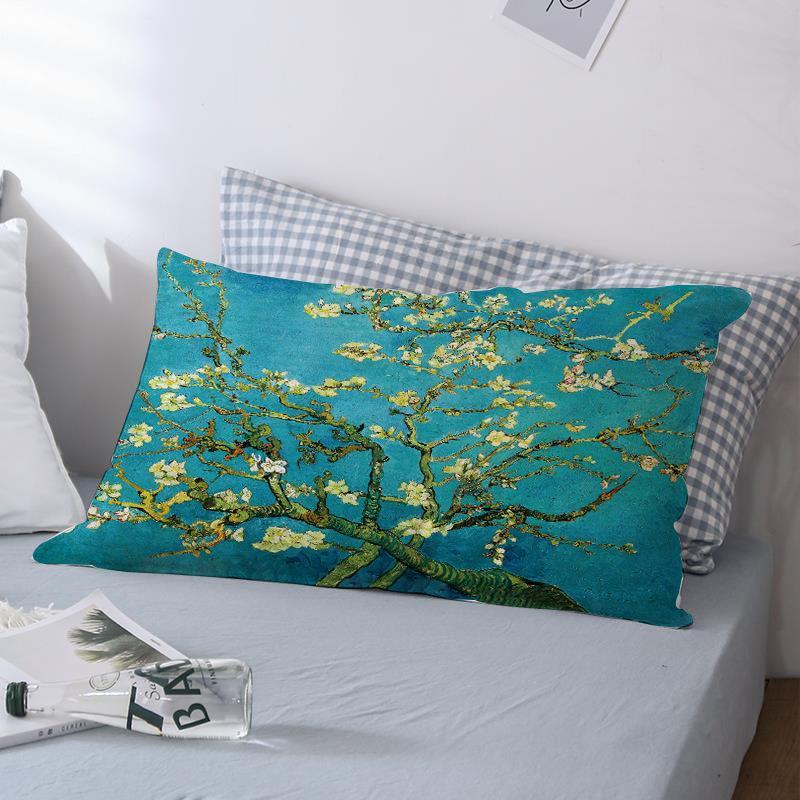 梵高油画枕套一个装北欧简约枕头套单个家用学生宿舍枕芯套内胆套