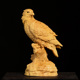 木雕老鹰创意中式客厅玄关风水黄杨木动物摆件雕刻工艺品大展宏图