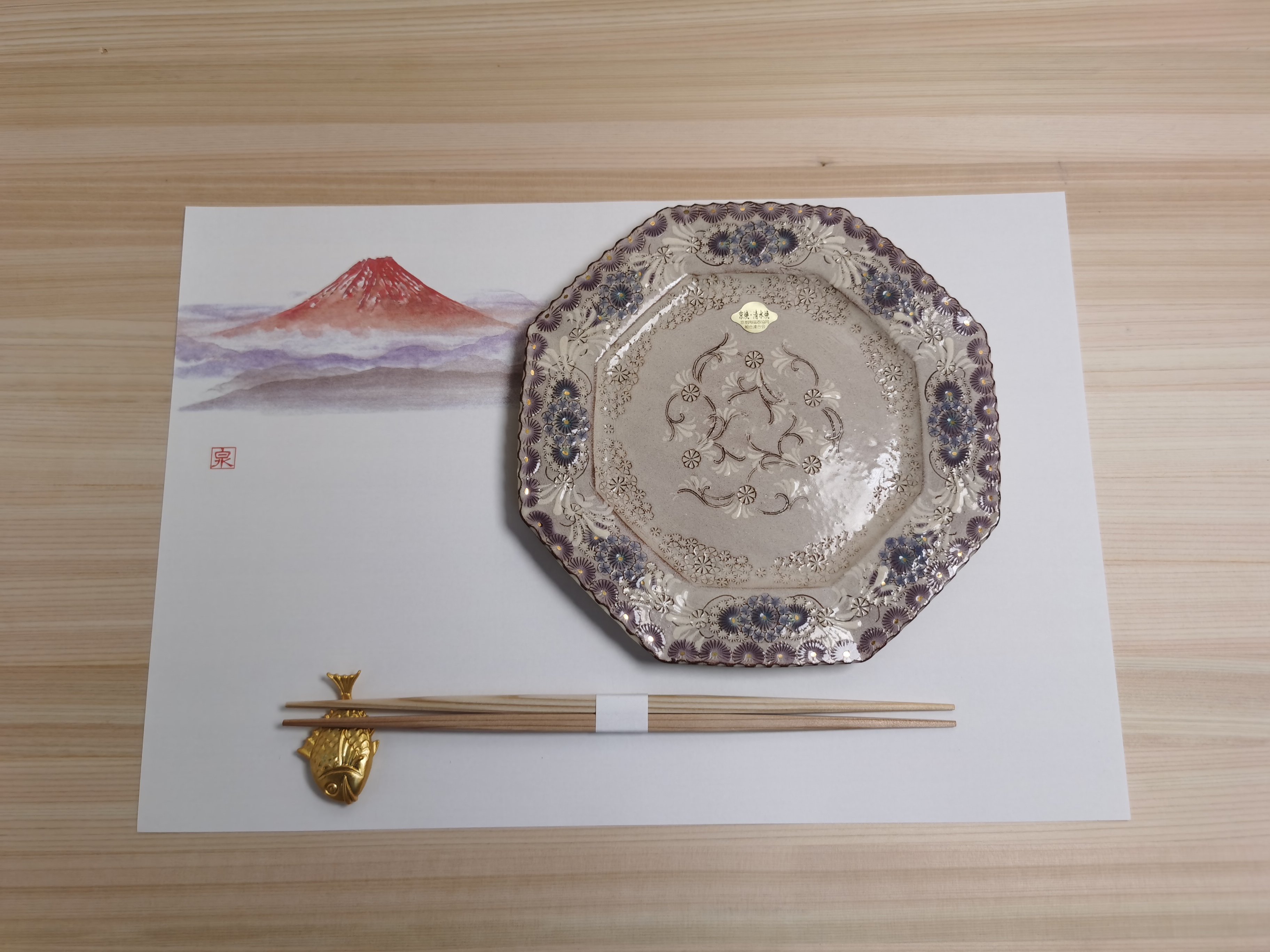 现货日式餐垫纸 圆形长方形餐纸和风餐垫会席怀石料理桌面垫纸