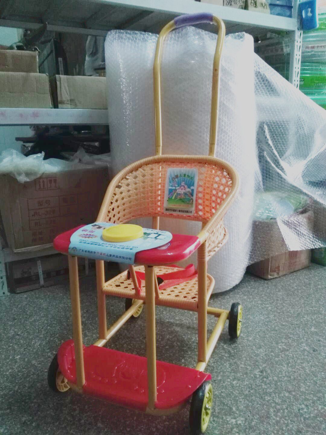 热销外婆桥儿童仿藤手推车 四轮