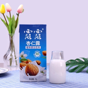 露露杏仁露1000ml1L*10盒植物蛋白饮料整箱包装家庭装牛奶新日期