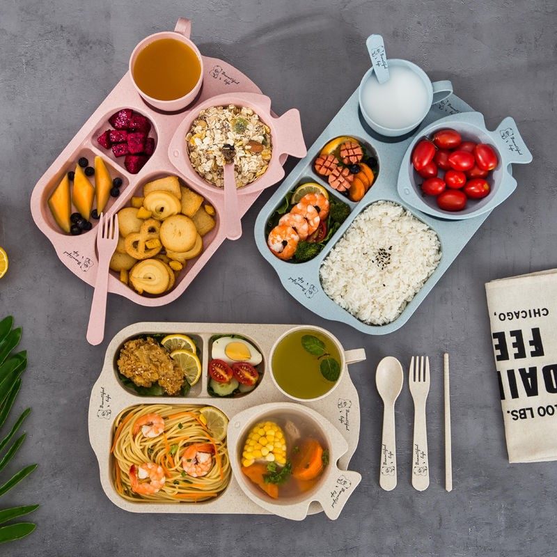 幼儿园儿童餐盘男孩宝宝餐盘分格女孩套餐餐具家用防摔无毒学吃饭