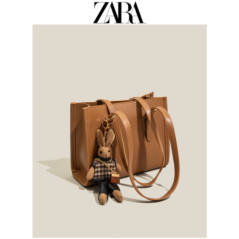 zara包包女包2021新款潮秋冬高级感单肩包通勤大容量托特包腋下包
