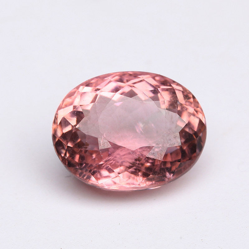 8.13ct天然粉碧玺戒面 颜色漂亮