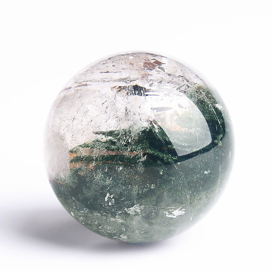 100.71g约41mm天然绿幽灵球