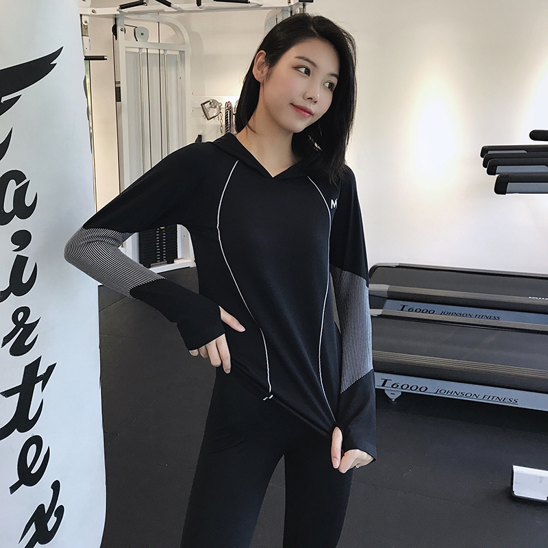 annerun运动上衣女宽松速干衣长袖瑜伽服连帽跑步罩衫春秋健身服|ruв категории спортивный костюм/досуг одежды, спортивный свитер/свитер - от Buy2taobao.com для оказания профессиональной услуги покупки агента Taobao