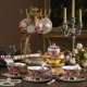 Cổ điển Hoa hồng Xương Châu Âu Hoa Trà Trà Đặt tiếng Anh trà chiều thủy tinh nến sưởi ấm hoa ấm trà teacup - Trà sứ