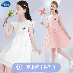 女童连衣裙2024新款夏装儿童白色裙子薄款棉布裙纯棉中大童公主裙