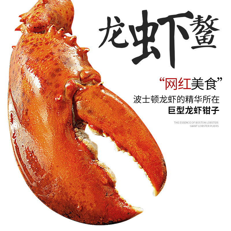 一折波士顿龙虾生冻_大龙虾钳子网红产品新鲜食材特大龙虾熬熟冻海鲜