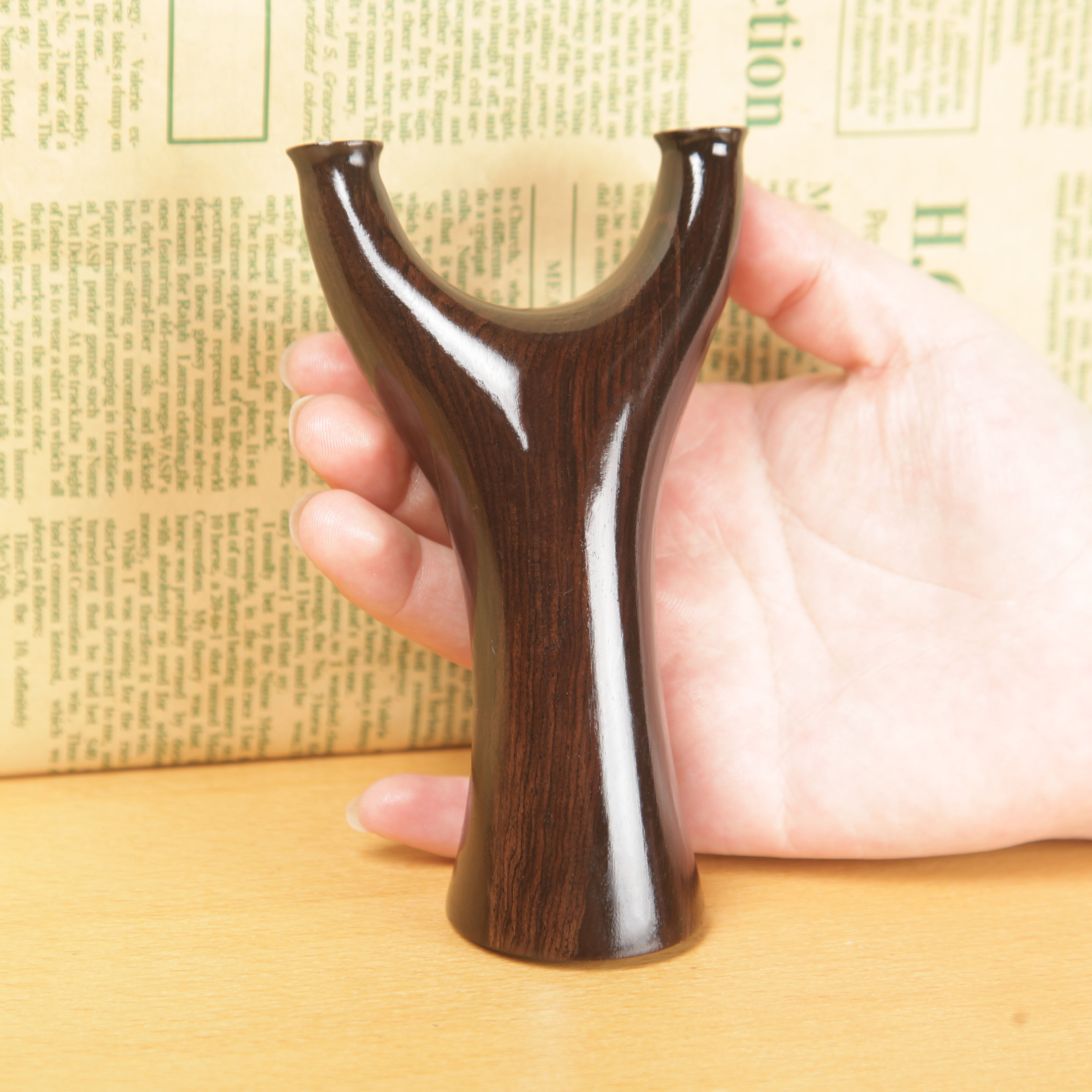 飞虎弹弓紫光檀实木质原木头制作户外纯手工精准胖飞虎叉加大反曲