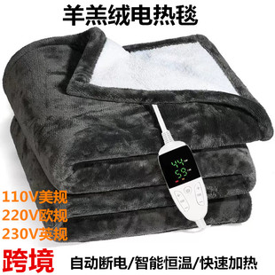 出口110v电热毯智能定时调温日本美国香港单人双人电褥子自动断电