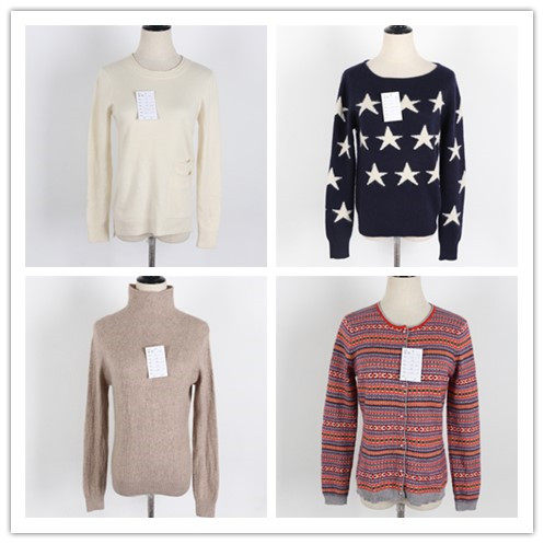 外贸出口毛衣贵族女装长袖杂款保暖暖山羊绒衫cashmere毛衣