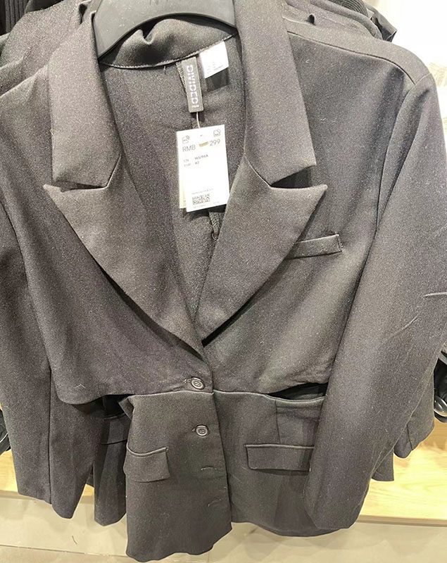 hm国内专柜正品代购女装2022新款春装时尚休闲西服外套hm1067355