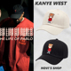 美式潮牌棒球帽kanyewest侃爷鸭舌帽刺绣小熊太阳帽情侣刺绣帽子