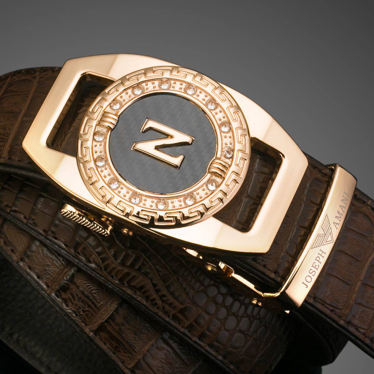 卓梵 阿玛尼 皮带男士真皮自动扣青年正品牌高档纯牛皮腰带时尚潮