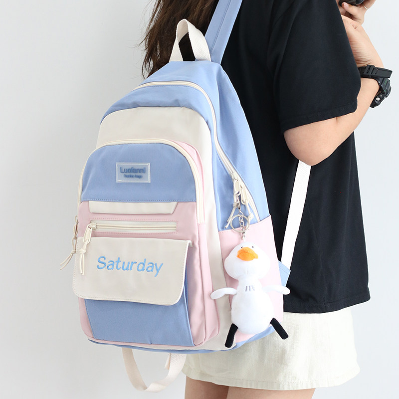 初中生书包女拼色