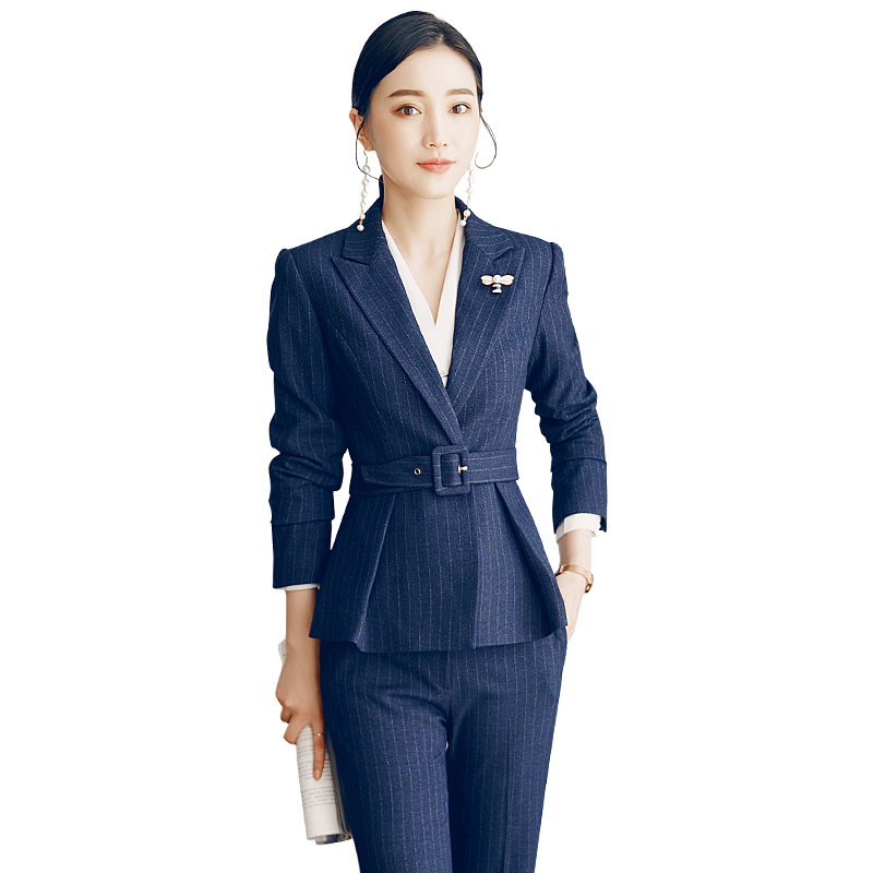 爱尚臣职业装女套装秋冬艾尚国际时尚售房部置业顾问工作服小西装