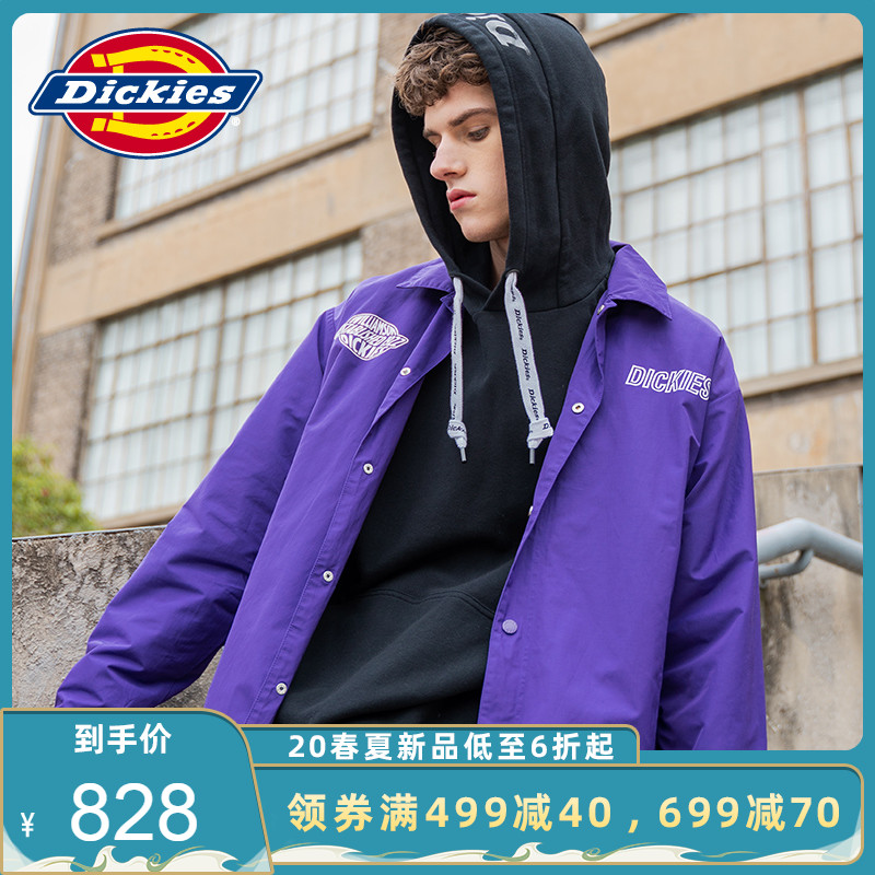 Dickies印花教练夹克 男式春季新品下摆抽绳防溅水薄外套DK007419
