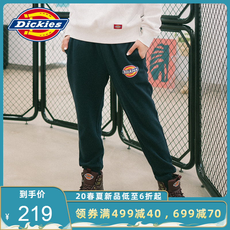 Dickies脚口罗纹logo印花运动裤 休闲裤女束脚 宽松DK007066