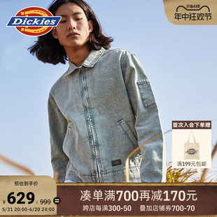 【筛迪同款】Dickies复古工装水洗帆布面料牛仔老夹克 男女情侣