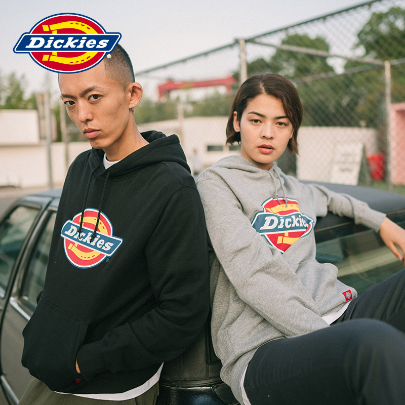 【12月10发货】Dickies情侣款logo印花连帽卫衣男女同款DK007060