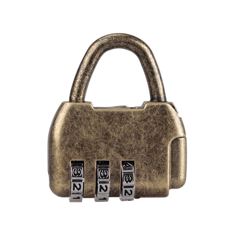复古密码锁箱包拉链行李箱锁卡通健身房储物柜子酒坛小密码锁挂锁