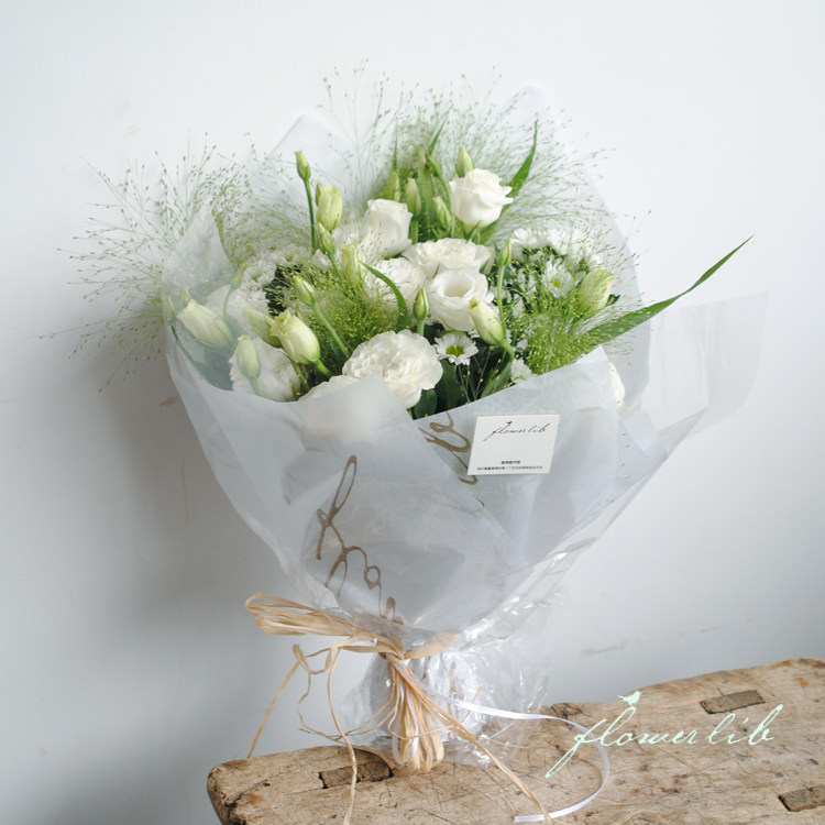 [纯洁的爱洋桔梗花束合集]植物图书馆全国母亲节鲜花束节日礼物