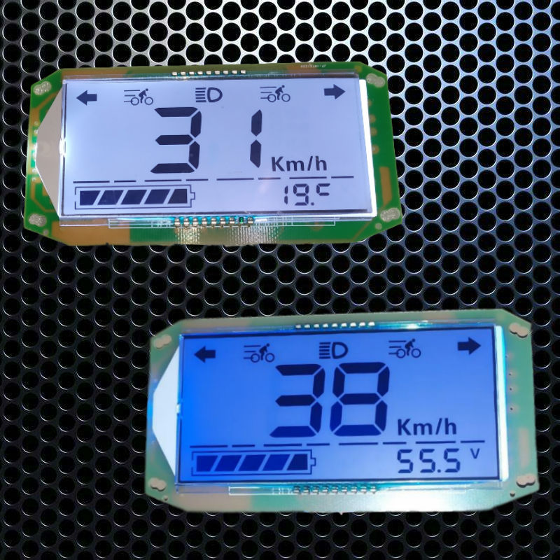 电动车改装仪表累积单次里程精确电压电量 升级高档液晶lcd显示屏