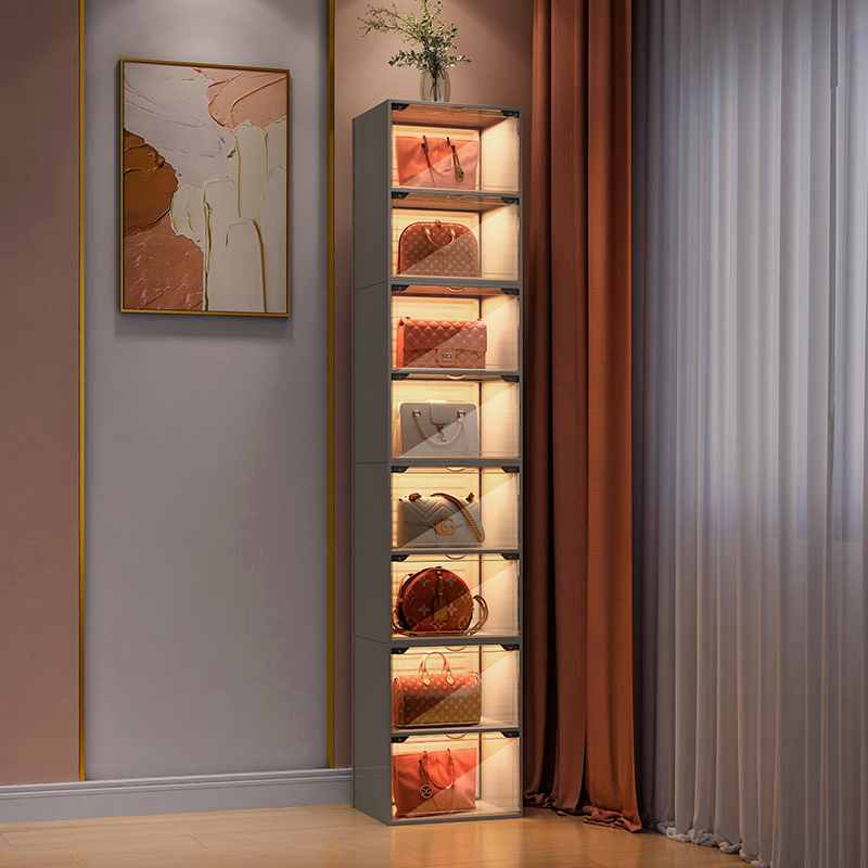 包包收纳神器家用衣柜防尘放包包的置物架收纳整理柜透明盒展示柜