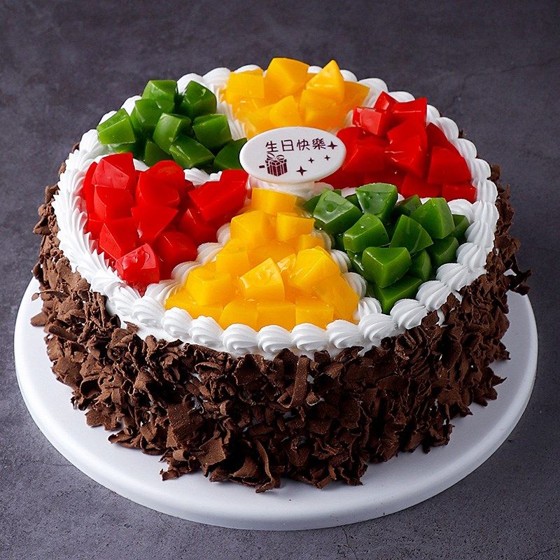 蛋糕黑色巧克力水果模型仿真2020新款生日样品仿真水果
