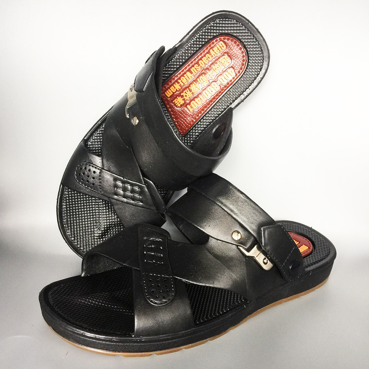 进口越南包头凉鞋男橡胶情侣防滑两用凉拖鞋女沙滩鞋防臭软底男士