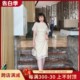 GLEC大码女装夏2024年新款法式复古显瘦刺绣蕾丝旗袍连衣裙中国风