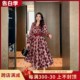 GLEC高端胖mm大码女装2024春季新款名媛复古红色波点小香风连衣裙