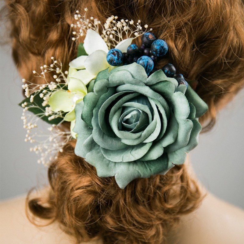 新娘头花韩式婚纱配饰礼服花朵头饰白色花环海边写真清新甜蜜森女