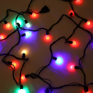 圣诞节led防水鸡心彩灯节日闪灯串 圆球彩灯 喜庆新年圣诞树灯带