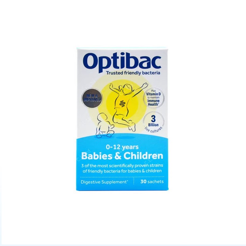 英国Optibac欧贝客益生菌活性小蓝瓶婴幼儿哺乳期孕期30包25年5月