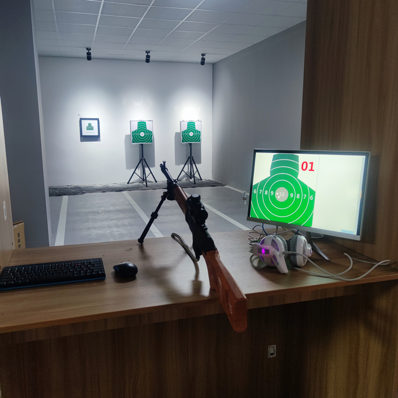 激光射击模拟打靶训练电子计分竟技气动后坐力实感打枪红外设备