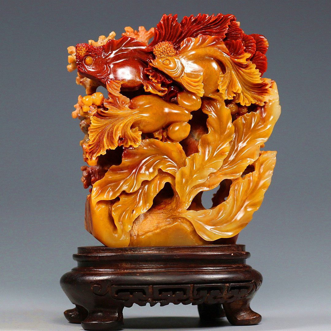 寿山芙蓉石《金玉满堂》摆件