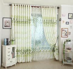 美式乡村绿色环保清晰自然绿野仙踪现代简约型卧室客厅遮光窗帘